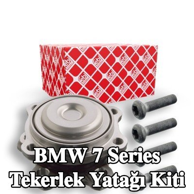 FEBI BILSTEIN Sol ön aks tekerlek yatağı kiti, Tekerlek göbeğine entegre tekerlek yatağı, sabitleme malzemesi ile, sabitleme/montaj malzemesi ile — BMW 7 Series