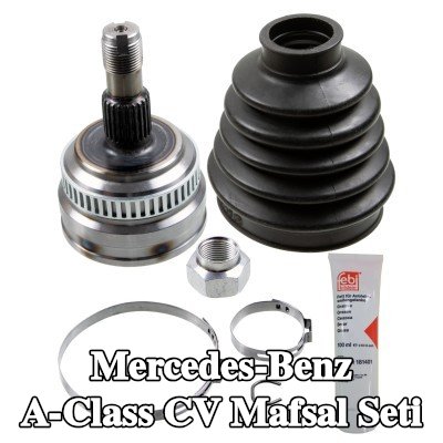 FEBI BILSTEIN Ön aks sol CV mafsal kiti, Ön Aks Sağ, Tekerlek Tarafı, somunlu, gres ile — 2002 Mercedes-Benz A-Class