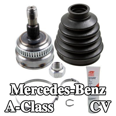 FEBI BILSTEIN طقم مفصل CV المحور الأمامي الأيسر, المحور الأمامي الأيمن, جانب العجلة, مع صمولة, مع شحم — 2002 Mercedes-Benz A-Class