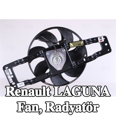 NISSENS Fan, radyatör 308mm, radyatör fan kapağı, direnç olmadan, kontrol ünitesi olmadan — 2000 Renault Laguna