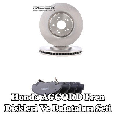 RIDEX Fren diskleri ve balataları seti Ön Aks, Havalandırmalı — Honda Accord