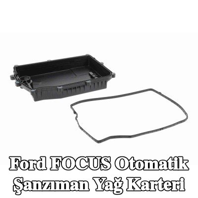 VAICO Yağ tahliye tapası olmayan otomatik şanzıman yağ karteri, cıvata/vida ile, yağ karteri contalı, conta halkası ile — Ford Focus