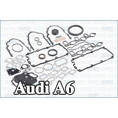 AJUSA مجموعة حشيات كاملة, محرك بدون حشية رأس الأسطوانة, بدون حشية أنبوب العادم — 2005 Audi A6