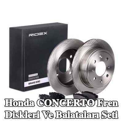 RIDEX Fren diskleri ve balataları seti Arka Aks, düz — Honda Concerto
