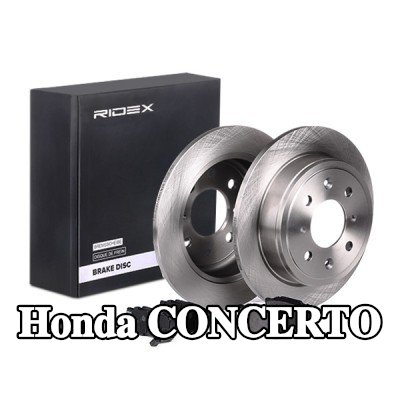 RIDEX مجموعة أقراص الفرامل والوسادات للمحور الخلفي, صلب — Honda Concerto