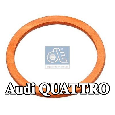 DT Spare Parts حشية سدادة حوض الزيت من النحاس, Inner Diameter: 26mm — Audi Quattro