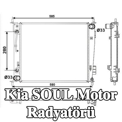 NRF Motor radyatörü Alüminyum — 2010 Kia Soul