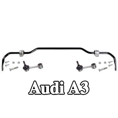 FEBI BILSTEIN قضيب مانع الانقلاب مع حوامل مطاطية, المحور الخلفي, مع قضيب توصيل — 2012 Audi A3