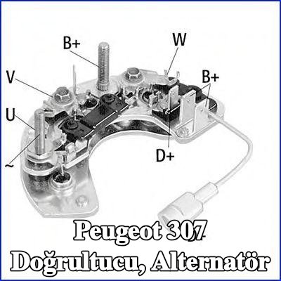 HITACHI Doğrultucu, alternatör — Peugeot 307