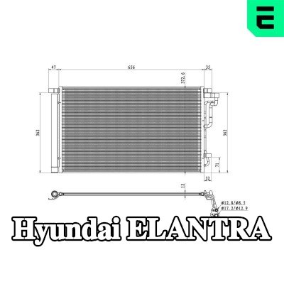 ERA مكثف تكييف الهواء مع مجفف — Hyundai Elantra