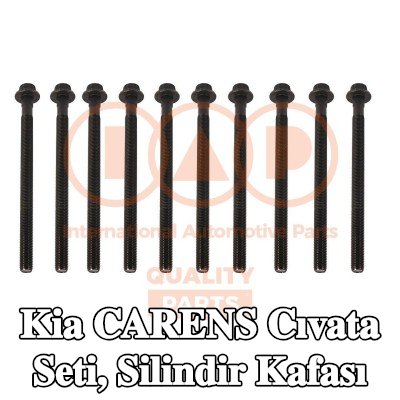 IAP QUALITY PARTS Cıvata Kiti, cylinder head M12 X 1, 5, 168mm — Kia Carens