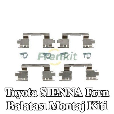 FRENKIT Fren balatası montaj kiti Ön Aks — 2000 Toyota Sienna