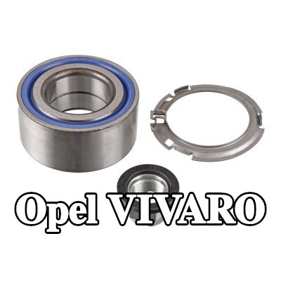 FEBI BILSTEIN مجموعة محامل العجلات - المحور الأمامي, مع حلقة تثبيت, مع صمولة المحور — 2012 Opel Vivaro