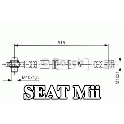 BOSCH خرطوم الفرامل 515mm — SEAT Mii