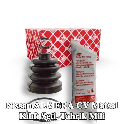 FEBI BILSTEIN CV kılıf kiti, tahrik mili Ön Aks, Kauçuk — 2000 Nissan Almera