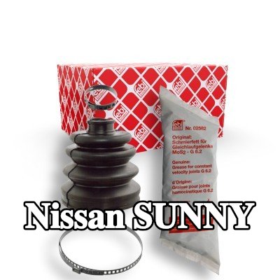 FEBI BILSTEIN طقم غطاء مفصل CV, عمود الإدارة المحور الأمامي, مطاط — Nissan Sunny