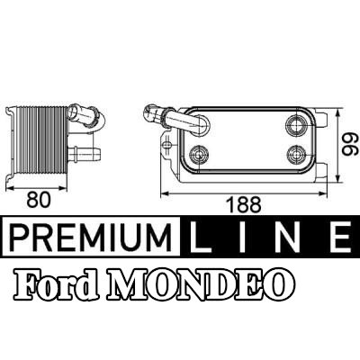 MAHLE مبرد زيت ناقل الحركة الأوتوماتيكي بدون حشية/مانع تسرب — 2012 Ford Mondeo