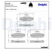 DELPHI Gıcırtı önleyici plakalı fren balatası seti, aksesuarsız — 1990 Chevrolet Corvette (1)