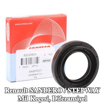 CORTECO Mil Keçesi, diferansiyel — 2012 Renault Sandero / Stepway