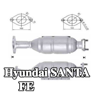 VEGAZ محول حفاز مع مواد التثبيت/التركيب — Hyundai Santa Fe