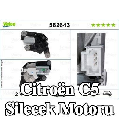 VALEO Silecek motoru Arka, 12V — Citroën C5