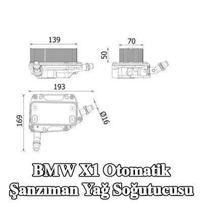 MAHLE Conta/sızdırmazlık elemanı olmayan otomatik şanzıman yağ soğutucusu — 2016 BMW X1