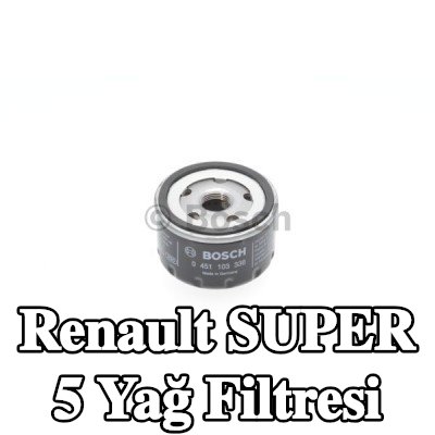 BOSCH Tek çek valflı yağ filtresi — Renault Super 5