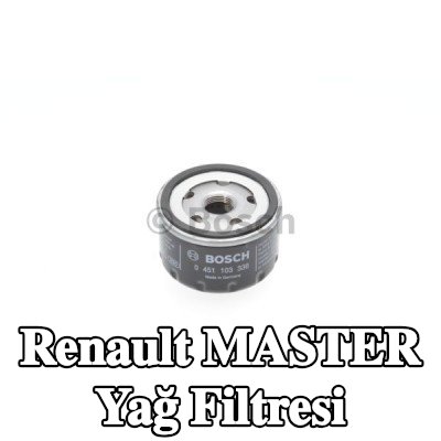BOSCH Tek çek valflı yağ filtresi — 2002 Renault Master