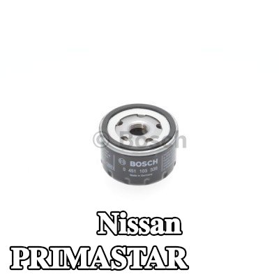 BOSCH فلتر الزيت مع صمام واحد مانع للرجوع — Nissan Primastar