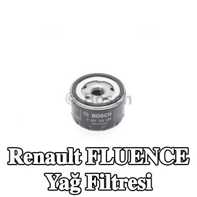 BOSCH Tek çek valflı yağ filtresi — Renault Fluence