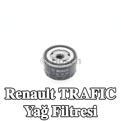 BOSCH Tek çek valflı yağ filtresi — Renault Trafic