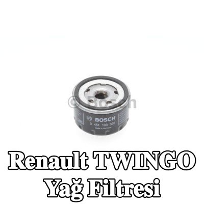 BOSCH Tek çek valflı yağ filtresi — 2012 Renault Twingo