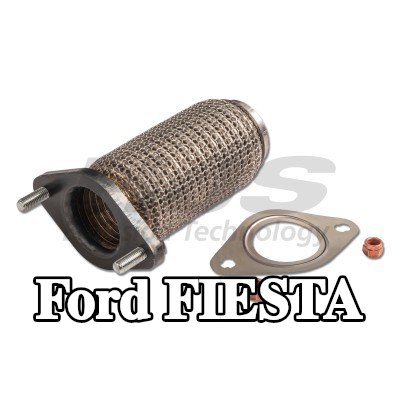HJS أنبوب إصلاح, محول حفاز مخرج, مع مواد تثبيت — Ford Fiesta