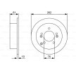 BOSCH Fren diski Dış Çap: 262mm, düz, Kaplamalı — Hyundai Xg (4)