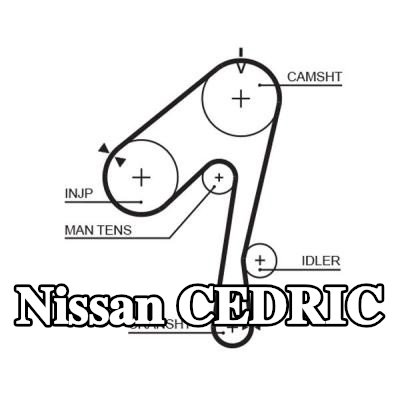 GATES حزام التوقيت PowerGrip, Number of Teeth: 149, 1419mm — 1997 Nissan Cedric