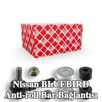 FEBI BILSTEIN Stabilizatör kolu OE Turbo YENİ, 87mm, Çelik, somunlu, lastik yastıklı, pullarla — 1990 Nissan Bluebird