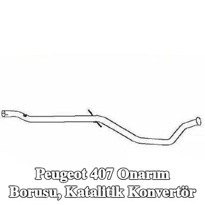 VEGAZ Onarım borusu, katalitik konvertör Merkez — 2004 Peugeot 407