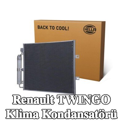 HELLA Kurutuculu klima kondansatörü, conta/sızdırmazlık elemanları ile — 2012 Renault Twingo