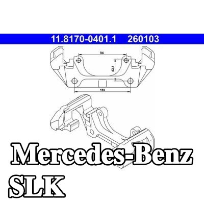 ATE حامل مكابح الفرامل — 2000 Mercedes-Benz Slk