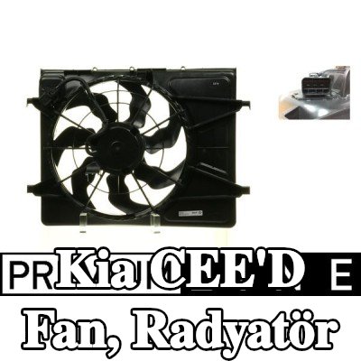 MAHLE Fan, radyatör 420mm, radyatör fan kapağı, entegre regülatörlü — 2012 Kia Cee'd