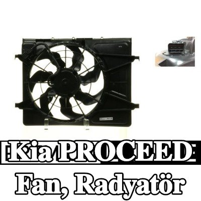 MAHLE Fan, radyatör 420mm, radyatör fan kapağı, entegre regülatörlü — 2012 Kia Proceed
