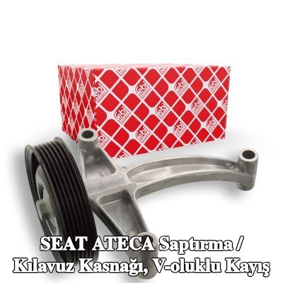 FEBI BILSTEIN Saptırma / kılavuz kasnağı, V-ribbed belt Outer Diameter: 110mm, tutuculu — SEAT Ateca