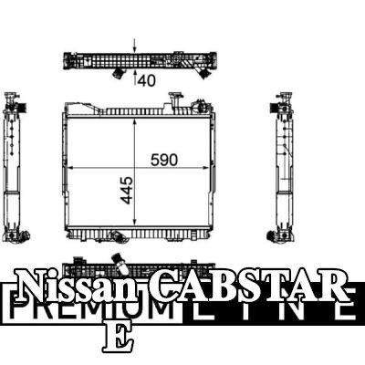 MAHLE مبرد المحرك مع الإطار — Nissan Cabstar E