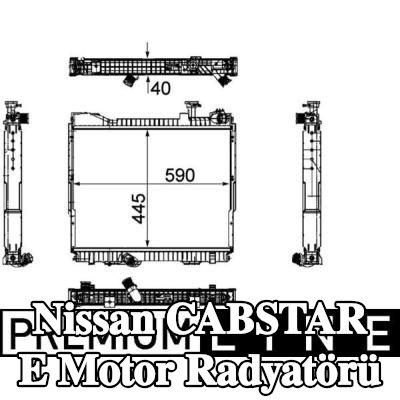 MAHLE Çerçeveli motor radyatörü — Nissan Cabstar E