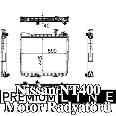 MAHLE Çerçeveli motor radyatörü — Nissan Nt400