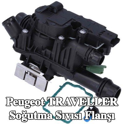 BIRTH Soğutma Sıvısı Flanşı Ön Aks, Alt, contalı/sızdırmaz, sıcaklık sensörlü, vida ile, termostatlı — Peugeot Traveller