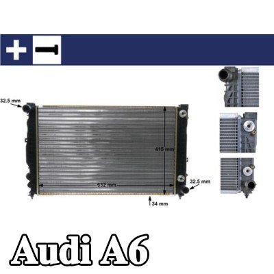 MAHLE مبرد المحرك مع قارنات التوصيل السريع, مع برغي — 1995 Audi A6