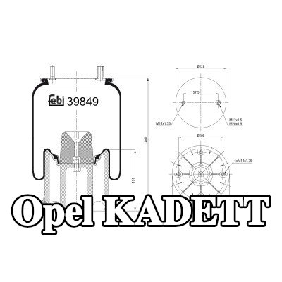 FEBI BILSTEIN غطاء، تعليق هوائي — Opel Kadett