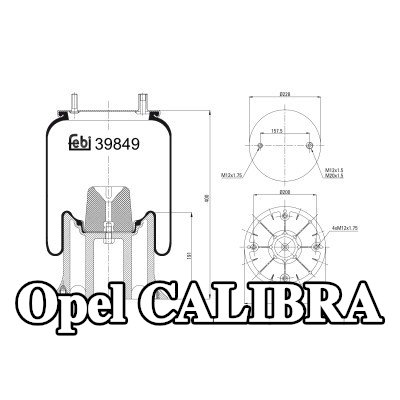 FEBI BILSTEIN غطاء، تعليق هوائي — Opel Calibra
