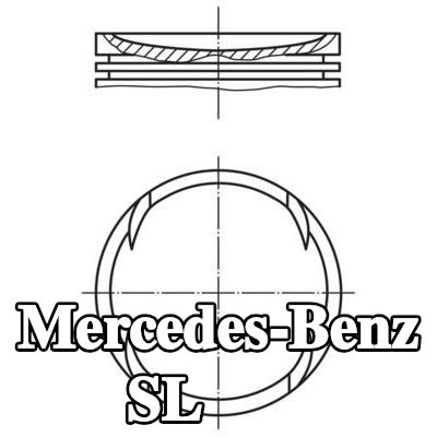 MAHLE مكبس بدون قناة تبريد — 2000 Mercedes-Benz Sl